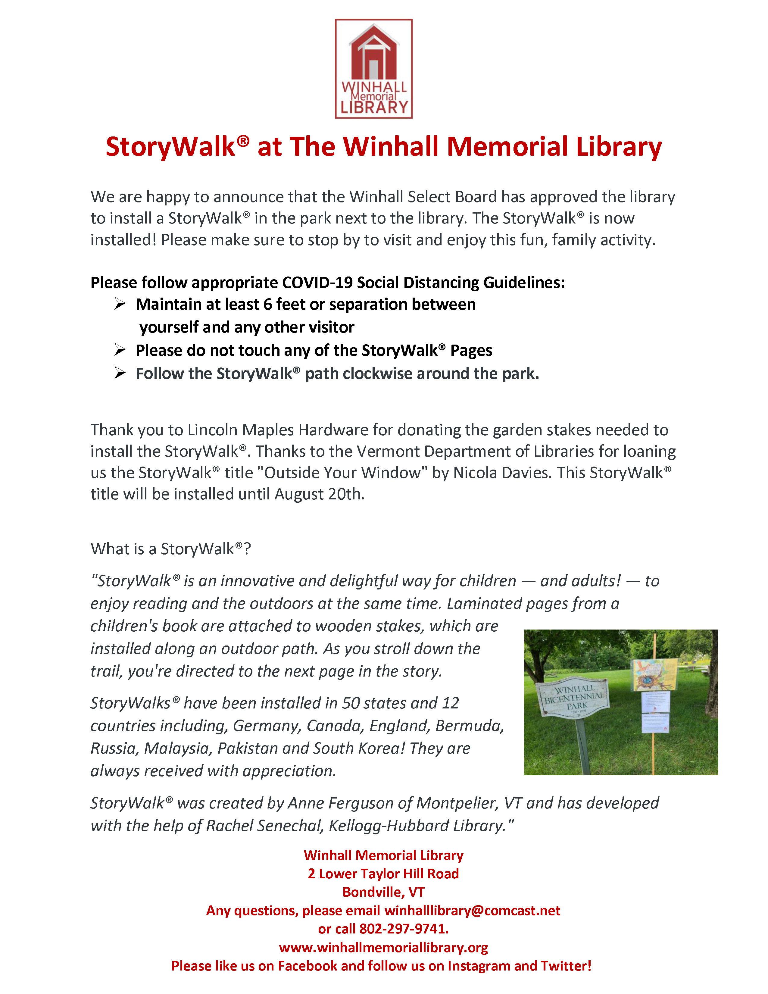 StoryWalk® Pub Flyer